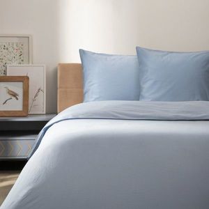 Lenjerie de pat King Size, Defla, Homla, 3 piese, 200x220 cm, bumbac, albastru imagine