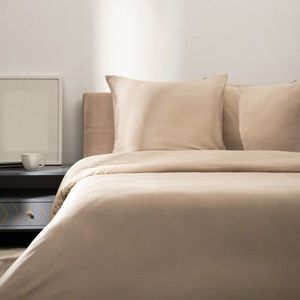 Lenjerie de pat King Size, Defla, Homla, 3 piese, 200x220 cm, bumbac, bej imagine