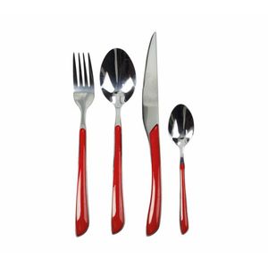 Set tacamuri 24 piese, Coral, Brandani, inox, rosu coral imagine