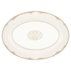 Platou servire, Golden Eye Gold, Brandani, 35x25 cm, portelan New Bone China imagine