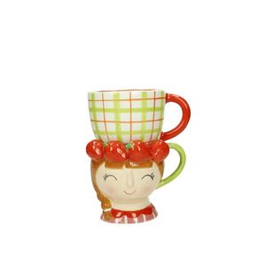 Set 2 cesti, Strawberry Double Lady, Brandani, 10.5x17.5 cm, dolomit imagine