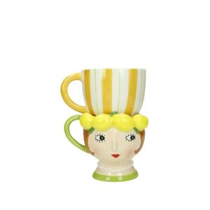 Set 2 cesti, Lemon Double Lady, Brandani, 10.5x17.5 cm, dolomit imagine
