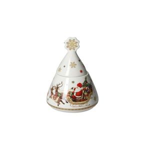 Zaharnita cu capac, Christmas, Brandani, 10.5x14 cm, portelan New Bone China imagine