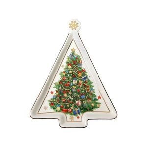 Platou servire, Christmas, Brandani, 16x21.5 cm, portelan New Bone China imagine