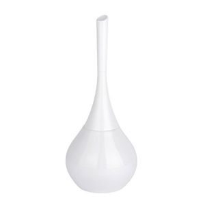 Perie pentru toaleta, Wenko, Flakon, 17 x 17 x 42.5 cm, ceramica, alb imagine