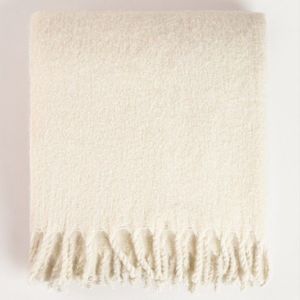 Patura Tain, Homla, 150x200 cm, poliester/lana, ecru imagine
