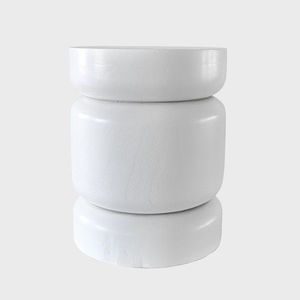 Masuta de cafea Nigrum, Homla, 32x40 cm, lemn, alb imagine