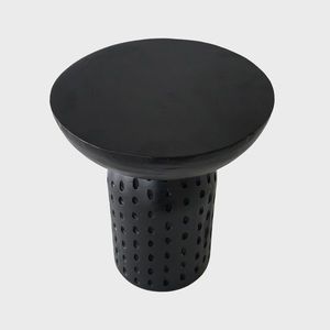 Masuta de cafea Charme, Homla, 37x42 cm, lemn, negru imagine