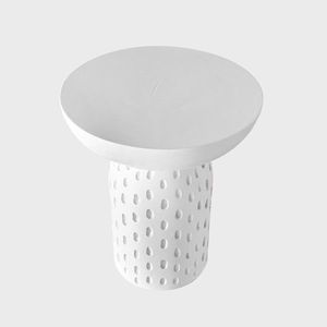 Masuta de cafea Charme, Homla, 37x42 cm, lemn, alb imagine