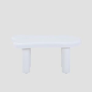 Masuta de cafea Alto, Homla, 100x60x45 cm, MDF, alb lucios imagine