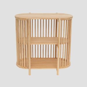 Biblioteca Sensus, Homla, 80x45x80 cm, lemn, natur imagine