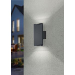 Aplica de perete pentru exterior Colorado, TRIO, 9x6.5x20 cm, 3W, 2x SMD, aluminiu turnat, antracit imagine