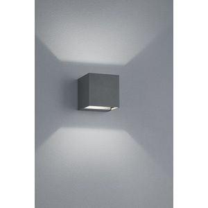 Aplica de perete pentru exterior Adaja, TRIO, 8x8x8 cm, 3W, 2x SMD, aluminiu turnat, antracit imagine