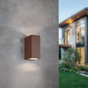 Aplica de perete pentru exterior Roya, TRIO, 6.9x15 cm, 35W, 2x GU10, aluminiu, maro imagine