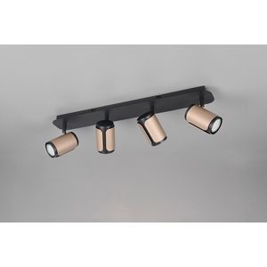Plafoniera Gillan, TRIO, 60x12x16 cm, 10W, 4x GU10, metal, bronz imagine