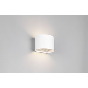 Aplica de perete pentru exterior Genie, RL NOW, 14x12x10 cm, 1W, 2x SMD, plastic, alb mat imagine