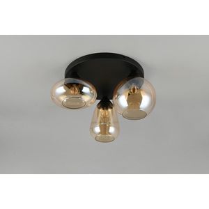 Plafoniera Lumina, TRIO, 35x24.5 cm, 10W, 3x E14, metal, negru mat imagine