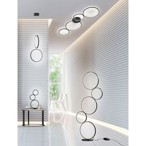 Lampa de masa Rondo, TRIO, 20.7x15x45 cm, 17W, 1x SMD, metal, negru mat imagine