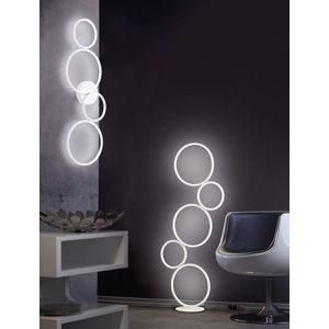 Lampadar Rondo, TRIO, 47x20x115 cm, 36W, 1x SMD, metal, alb mat imagine