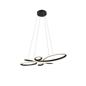 Lustra Fly, TRIO, 83x45.5x150 cm, 32W, 1x SMD, metal, negru mat imagine