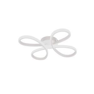 Plafoniera Fly, TRIO, 40x40x7.5 cm, 22W, 1x SMD, metal, alb mat imagine