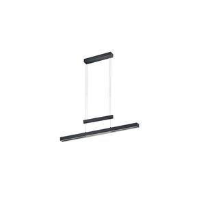 Lustra Trajan, TRIO, 150.5x6x150 cm, 45W, 1x SMD, metal, negru mat imagine