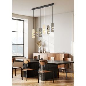 Lustra Stream, TRIO, 100x9x150 cm, 10W, 6x GU10, metal, multicolor imagine