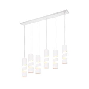 Lustra Stream, TRIO, 100x9x150 cm, 10W, 6x GU10, metal, alb mat imagine