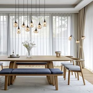 Lustra Lumina, TRIO, 115x20x150 cm, 40W, 8x E14, metal, negru mat imagine