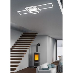 Plafoniera Irvine, TRIO, 105x42x6.5 cm, 60W, 1x SMD, metal, alb mat imagine