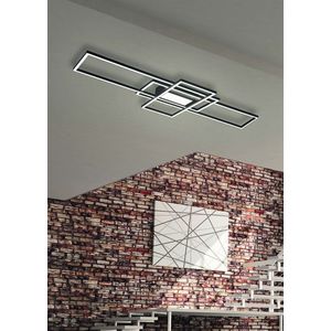Plafoniera Irvine, TRIO, 105x42x6.5 cm, 60W, 1x SMD, metal, antracit imagine