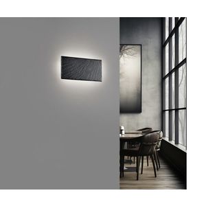 Aplica de perete Raven, TRIO, 25x3.6x12 cm, 9W, 1x SMD, ardezie, negru imagine