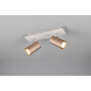 Plafoniera Marley, TRIO, 30x9x15 cm, 35W, 2x GU10, metal, alb/bronz imagine