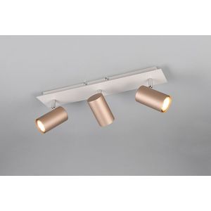 Plafoniera Marley, TRIO, 48x9x15 cm, 35W, 3x GU10, metal, alb/bronz imagine