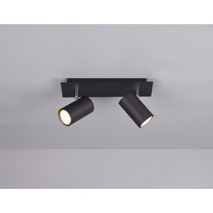Plafoniera Marley, TRIO, 30x9x15 cm, 35W, 2x GU10, metal, negru mat imagine