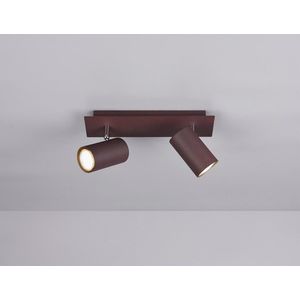 Plafoniera Marley, TRIO, 30x9x15 cm, 35W, 2x GU10, metal, maro imagine