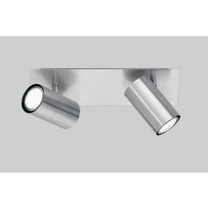 Plafoniera Marley, TRIO, 30x9x15 cm, 35W, 2x GU10, metal, argintiu mat imagine