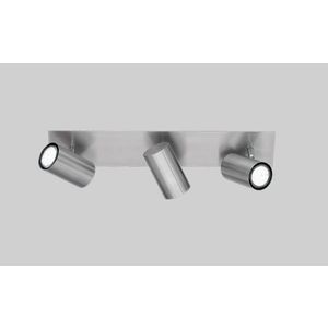 Plafoniera Marley, TRIO, 48x9x15 cm, 35W, 3x GU10, metal, argintiu mat imagine