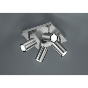 Plafoniera Marley, TRIO, 24x24x15 cm, 35W, 4x GU10, metal, argintiu mat imagine