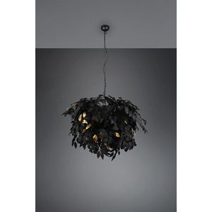 Candelabru Leavy, RL, 70x150 cm, 28W, 4x E14, metal, negru mat/auriu imagine