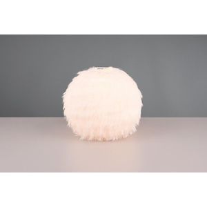 Lampa de masa Furry, RL, 30x24 cm, 10W, 1x E14, plus sintetic, alb imagine
