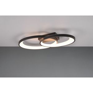 Plafoniera Malaga, RL, 57.5x30x8.5 cm, 25W, 1x SMD, metal, negru imagine