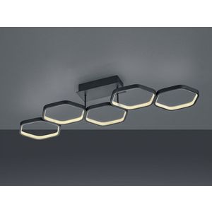 Plafoniera Vigo, RL, 90x30x15 cm, 24W, 1x SMD, metal, negru imagine