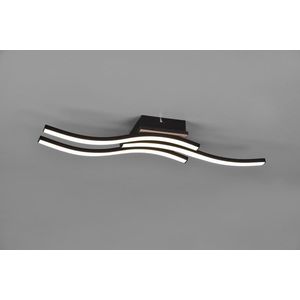 Plafoniera Route, RL, 56x12x7 cm, 5W, 3x SMD, MDF, natur/negru imagine