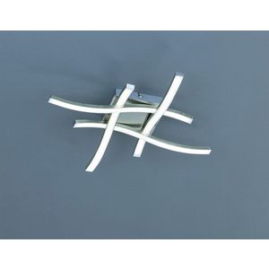 Plafoniera Route, RL, 46x46x7 cm, 5W, 4x SMD, metal, nichel imagine