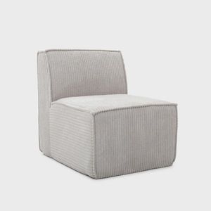 Fotoliu modular Likke, Homla, 88x73x73 cm, catifea din poliester, gri deschis imagine