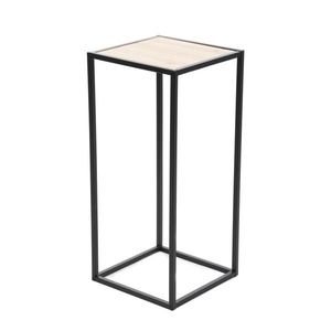 Suport pentru ghiveci Roh, Homla, 27x27x60 cm, metal, negru imagine