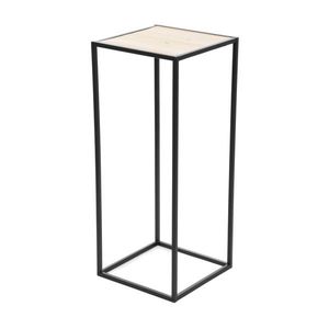 Suport pentru ghiveci Roh, Homla, 31x31x75 cm, metal, negru/natur imagine