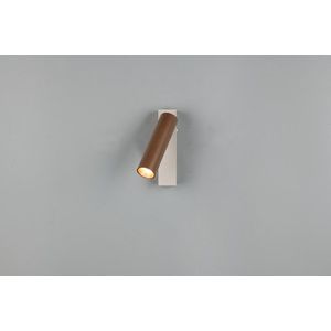 Aplica de perete Ambala, TRIO, 17x13x17.5 cm, 5.5W, 1x SMD, metal, alb/aramiu imagine