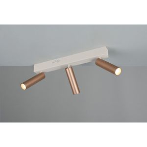 Plafoniera Ambala, TRIO, 44x4x17.5 cm, 5.5W, 3x SMD, metal, alb/aramiu imagine